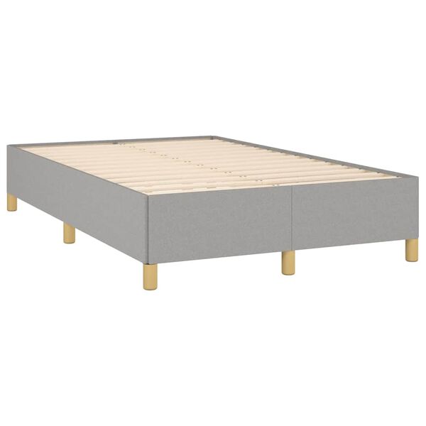 vidaXL Bedframe zonder matras 120x190 cm stof lichtgrijs