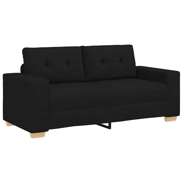 vidaXL Loveseat bank 180x77x82 cm stof zwart