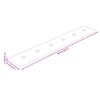 vidaXL Wandhoofdbord 12 pcs Cr&egrave;me 90 x 15 cm Nep Leer
