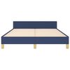 vidaXL Bedframe zonder matras stof blauw 140x190 cm