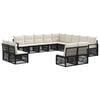 vidaXL Tuinbankenset 13 st 13-zits Zwart poly rattan