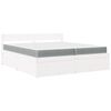 vidaXL Bed met lades en matras massief grenenhout wit 200x200 cm