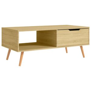 vidaXL Salontafel 100x49,5x43 cm bewerkt hout sonoma eikenkleurig