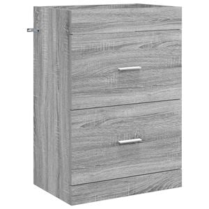 vidaXL Badkamer Onder Wasbak Kast Grijs Sonoma 56 x 37,5 x 81 cm
