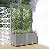 vidaXL Plantenbak met latwerk 80x40x136 cm polypropeen lichtgrijs