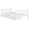 vidaXL Kinderbedframe met lades 90x200 cm massief grenenhout wit