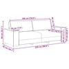 vidaXL Bank 3 pcs Donkergrijs 220 x 80 x 84 cm Linnen-mix stof