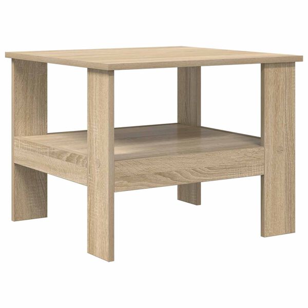 vidaXL Salontafel Sonoma Eiken 57 x 55 x 45 cm Bewerkt hout