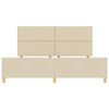 vidaXL Bedframe met hoofdeinde Cr&egrave;me 200 x 200 cm Stof