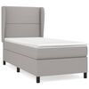 vidaXL Boxspring met matras stof lichtgrijs 90x200 cm