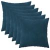 vidaXL Kussen met kussen HEERLEN 6 st Blauw fluweel