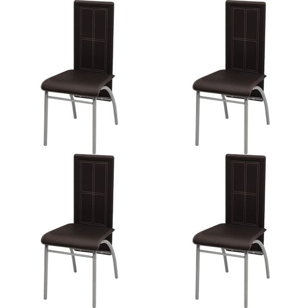 vidaXL Eetkamerset Bruin 5-delige