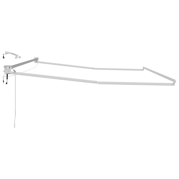 vidaXL Elektrisch uitschuifbaar zonnescherm frame Wit 4 &times; 3 m