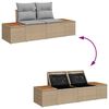 vidaXL Tuin Sofa Set met kussen met opslag 8 pcs Beige en Licht Grijs
