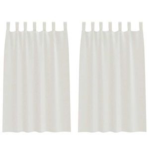 vidaXL Voile Gordijn met gordijnen 2 pcs Cr&egrave;me 175 x 140 cm Polyester