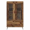 vidaXL Highboard Oud Hout 69,5 x 31 x 115 cm Geengineerd Hout en Glas