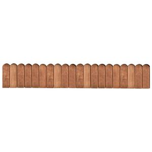 vidaXL Gazonrand 120 cm ge&iuml;mpregneerd grenenhout bruin