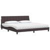 vidaXL Bed met matras "Hanko" stof donkerbruin 200x200 cm