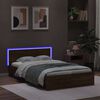 vidaXL Bedframe met hoofdeinde en LED bruin eikenkleur 140x190 cm