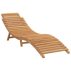 vidaXL Tuininfurniture Sunlounger met kussen Bruin 198 x 55 x 58,5 cm