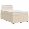 vidaXL Boxspringbed met matras Cr&egrave;mekleurig 120 x 200 cm Stof