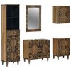 vidaXL Badkamermeubelset met lade 5 pcs Bruin Massief Mango Hout
