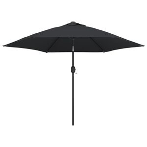 vidaXL Parasol met metalen paal 300 cm zwart