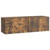 vidaXL Wandbeugel TV-kast 98 x 31 x 30 cm Gerookt eiken Bewerkt hout