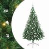 vidaXL Kunstmatig Voorverlicht Kerstboom met 300 LED Groen 180 cm PVC