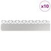 vidaXL Gazonranden 10 pcs Zilver 103 x 0,05 x 22 cm Roestvrij staal