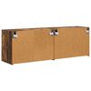 vidaXL TV-wandkast 2 pcs Gerookt eiken 59,5 x 31 x 40 cm Bewerkt hout
