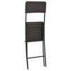 vidaXL Barstoelen inklapbaar 2 st rattan look HDPE en staal bruin