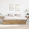 vidaXL Bedframe zonder matras 200x200 cm spaanplaat artisanaal