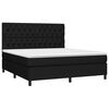 vidaXL Boxspring met matras en LED stof zwart 160x200 cm