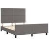 vidaXL Bedframe met hoofdbord kunstleer grijs 140x200 cm