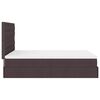 vidaXL Ottoman bed met matras en LED's 140x200cm stof donkerbruin