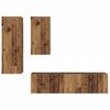 vidaXL Tv-meubelset Wandgemonteerd 4 pcs Oud Hout Bewerkt hout