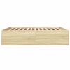 vidaXL Bedframe bewerkt hout sonoma eikenkleurig 200x200 cm