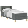 vidaXL Boxspringbed met matras Donkergrijs 80 x 200 cm Stof