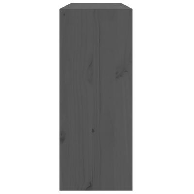vidaXL Wijnkast 62x25x62 cm massief grenenhout grijs