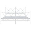 vidaXL Bedframe met hoofd- en voeteneinde metaal wit 140x200 cm