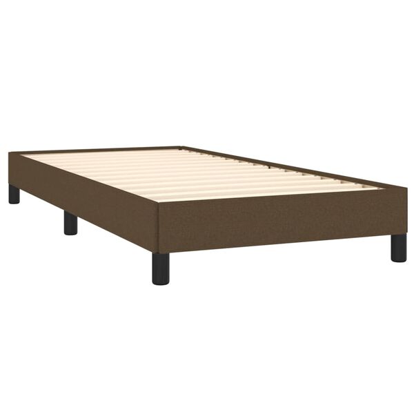 vidaXL Bedframe zonder matras 90x190 cm stof donkerbruin