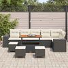 vidaXL Tuin Sofa Set 10 pcs Zwart poly rattan