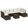 vidaXL Tuin Sofa Set met kussen 8 pcs Bruin poly rattan