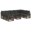 vidaXL Tuinbankenset 10 st Grijs poly rattan