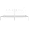 vidaXL Bedframe met hoofdbord metaal wit 183x213 cm