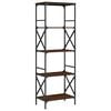 vidaXL Boekenkast 5-laags 59x35x171 cm bewerkt hout bruin eikenkleur