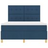 vidaXL Boxspringbed met matras met hoofdeinde Blauw 140 x 200 cm Stof