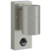 vidaXL Buiten Wandlamp Zilver 6,5 x 10,5 x 16 cm RVS en Glas