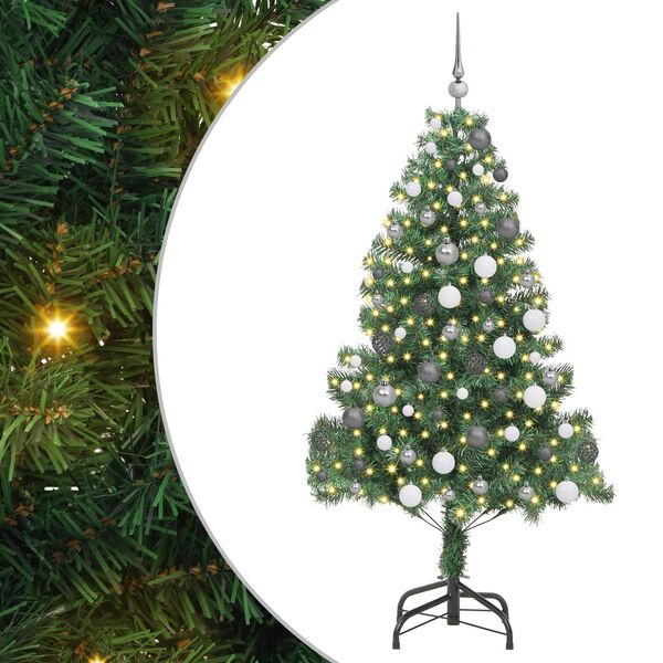 vidaXL Kerstboom met 300 LED met standaard Groen 180 cm PVC